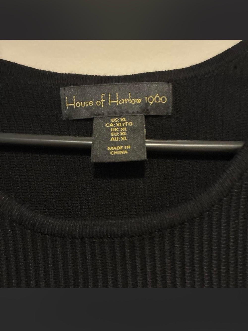 House of Harlow 1960 Black Ribbed Tank Dress - Picture 2 of 2